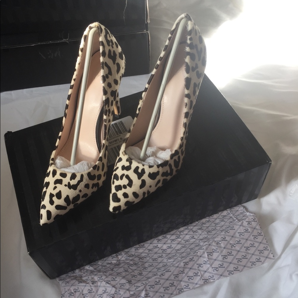 Calfhair leopard pump NIB